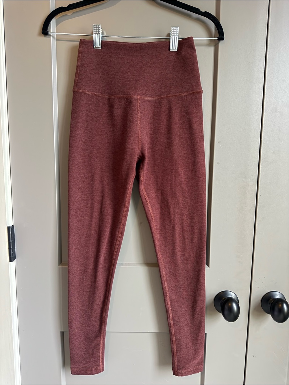 Beyond Yoga Spacedye Caught In The Midi Legging Chai Brick Red Small